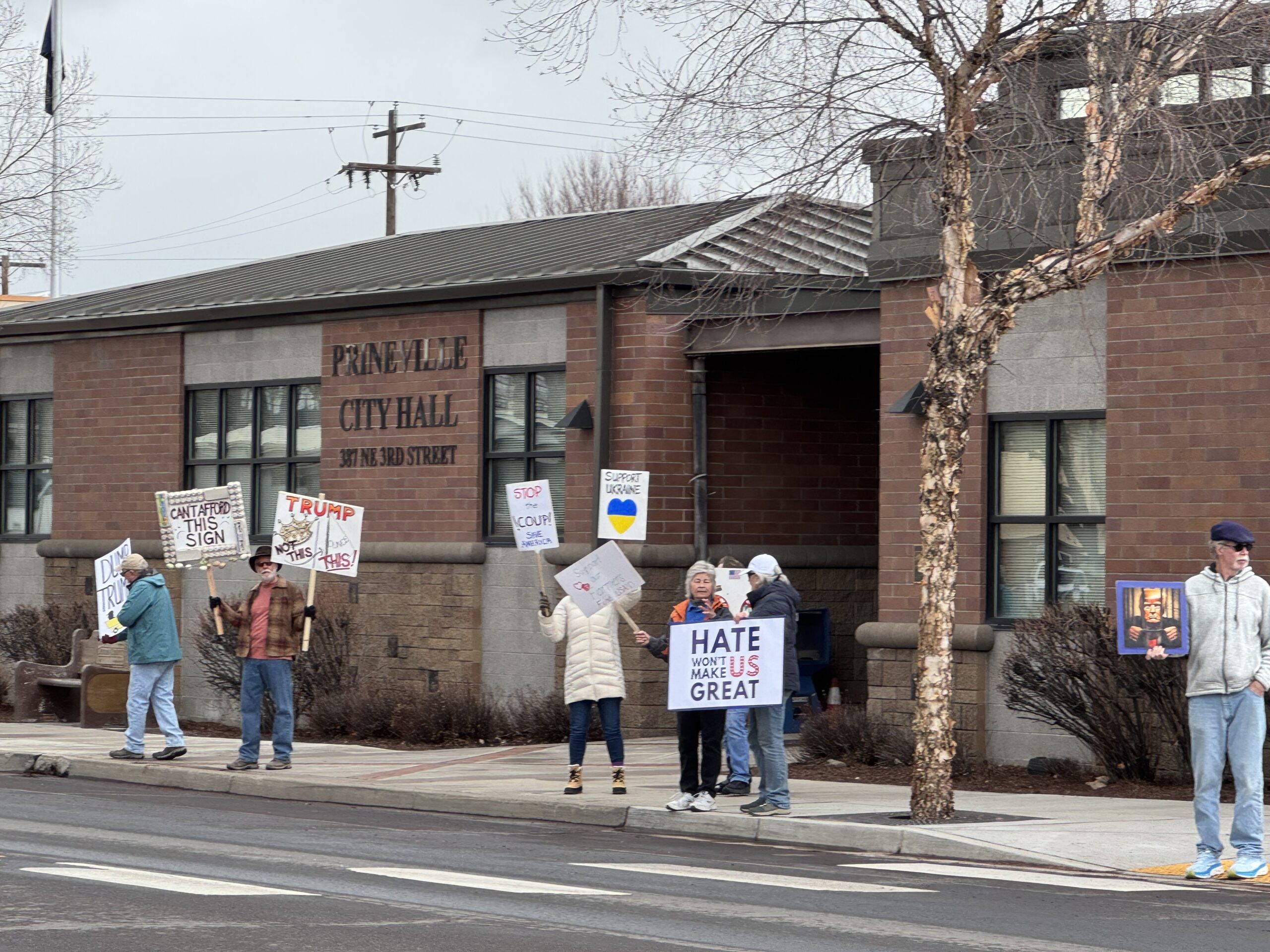 Crook County Democrats protest tyranny on March 4th