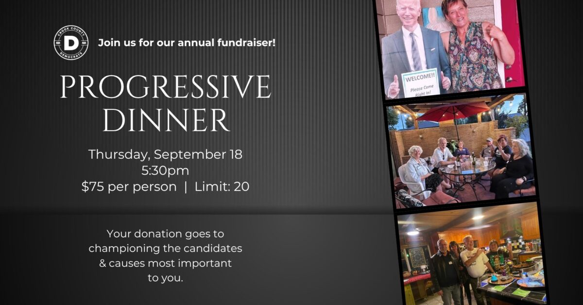 Crook County Dems progressive dinner 2025