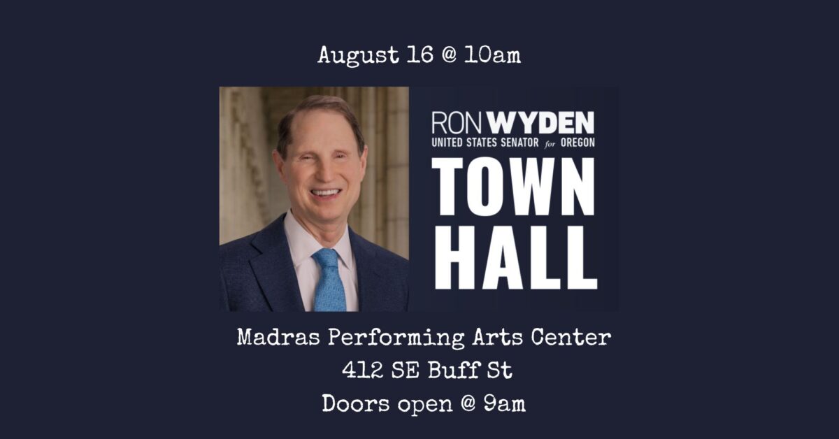 Wyden Madras town hall Aug 2025