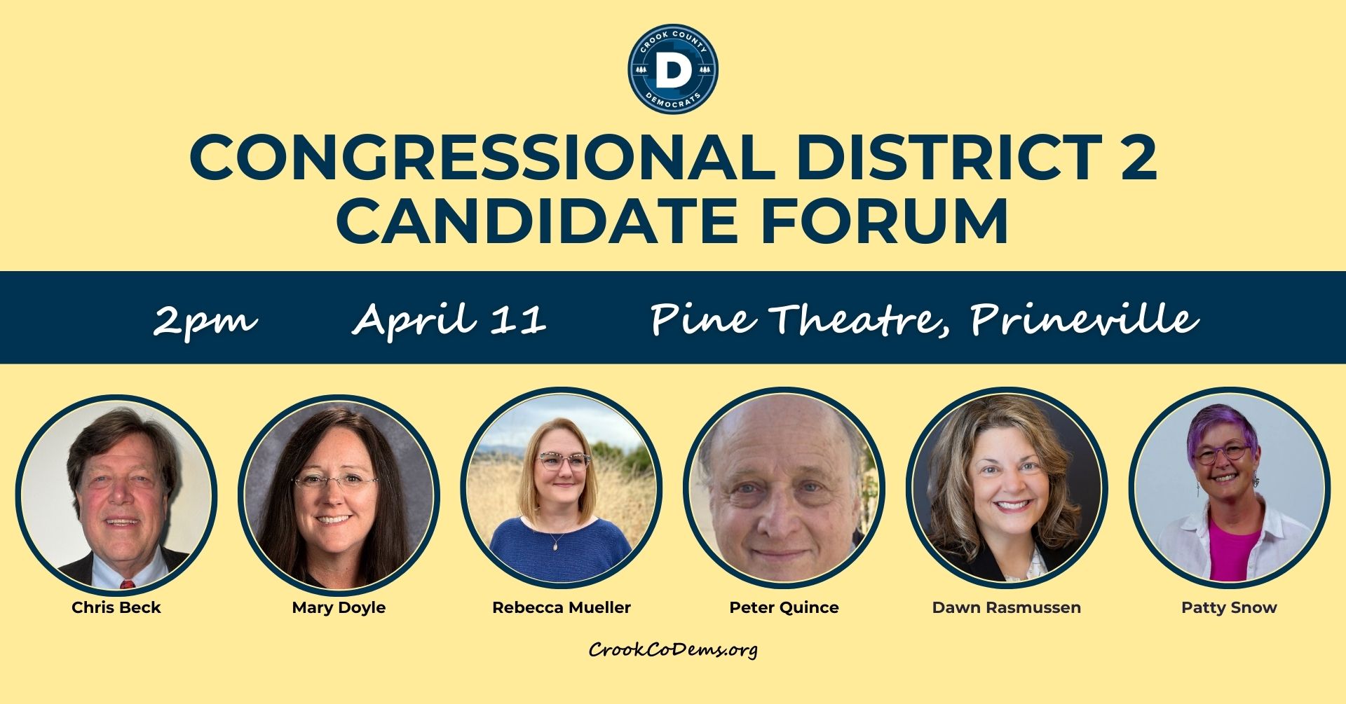 Crook County Congressional District 2 candidate forum - April 11 2026