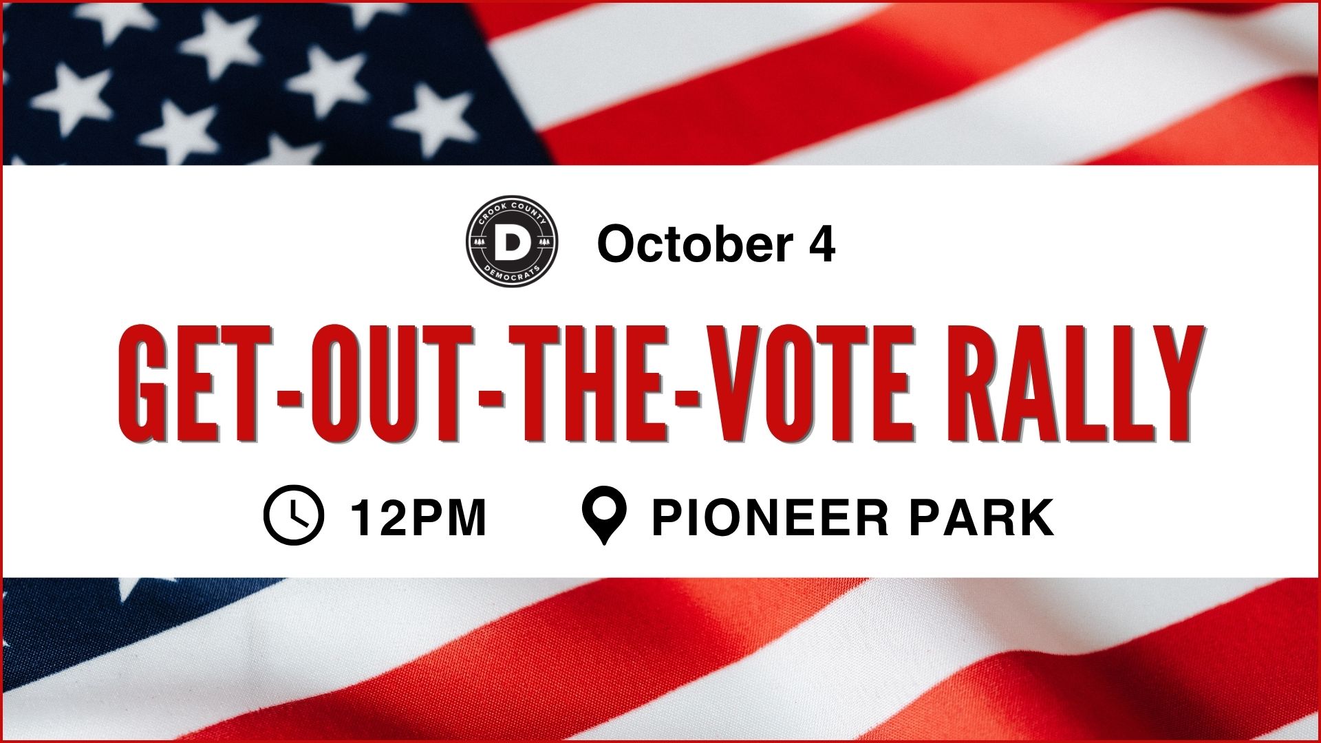 Crook County Democrats Get-out-the-vote rally October 4 2026