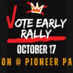 50501 No Kings Vote Early rally October 17